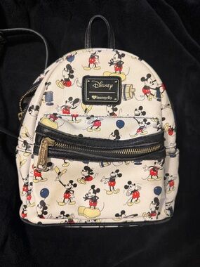 Disney x Loungefly White Mickey Mouse Print Backpack